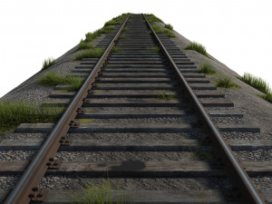 train railway p43 12 5m 3D Model