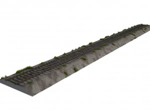 train railway p43 12 5m 3D Model