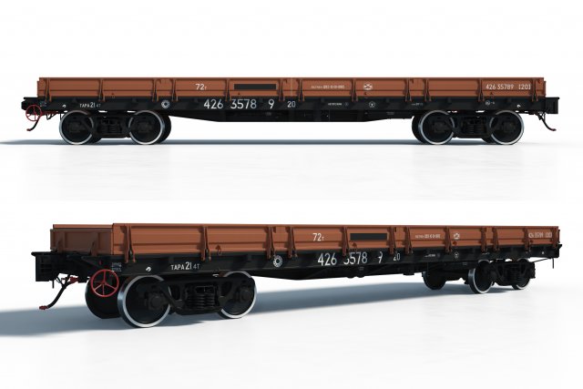 train car platform 13-4012 3Dモデル .c4d .max .obj .3ds .fbx .stl .blend 