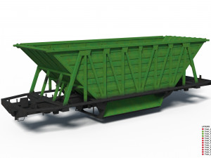 Train car Hopper 20-4015 3D Model
