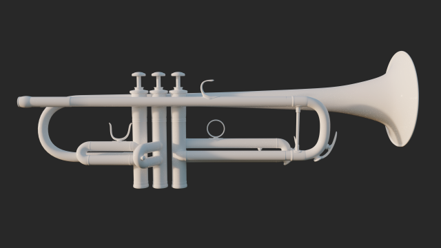 trumpet 3D Model in Brass 3DExport