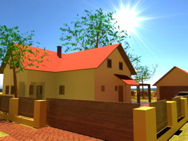 suburban house 3D Model .c4d .max .obj .3ds .fbx .stl .blend 