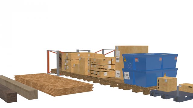 warehouse props Modelo 3D .c4d .max .obj .3ds .fbx .stl .blend 