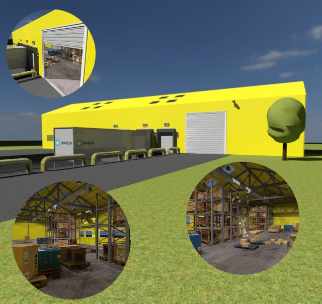 modular warehouse and warehouse demo Modèle 3D .c4d .max .obj .3ds .fbx .stl .blend 