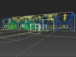 modular warehouse and warehouse demo 3D Model