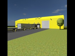 modular warehouse and warehouse demo Modèle 3D