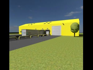 modular warehouse and warehouse demo 3D Model
