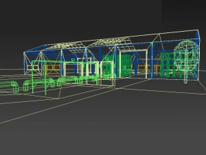 modular warehouse and warehouse demo 3D Model