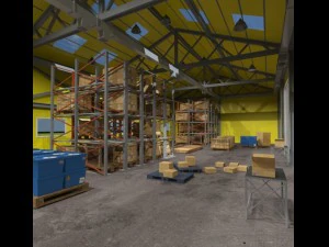 modular warehouse and warehouse demo 3D Model