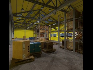 modular warehouse and warehouse demo 3D Model