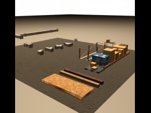 modular warehouse and warehouse demo Modèle 3D