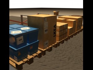 modular warehouse and warehouse demo Modèle 3D