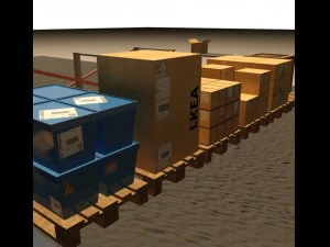 modular warehouse and warehouse demo 3D Model