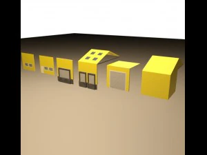modular warehouse and warehouse demo 3D Model