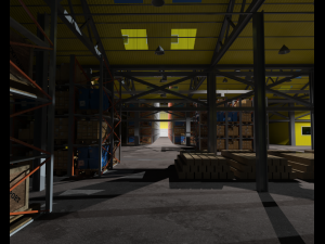 warehouse interior and exterior whit props d model 3D Model