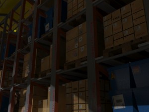 warehouse interior and exterior whit props d model 3D Model