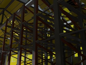 warehouse interior and exterior whit props d model 3D Model