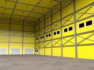 warehouse interior and exterior whit props d model 3D Model