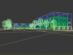 warehouse interior and exterior whit props d model 3D Model
