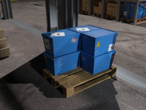warehouse interior and exterior whit props d model 3D Model