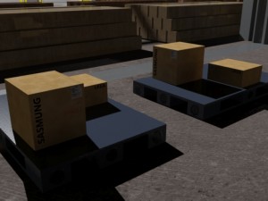 warehouse interior and exterior whit props d model 3D Model