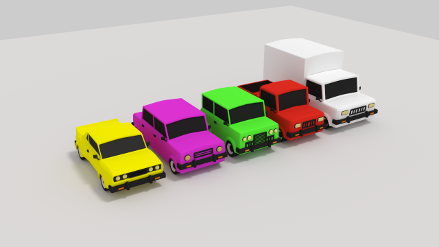 car pack cartoon 3D Model .c4d .max .obj .3ds .fbx .stl .blend 