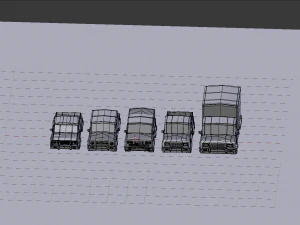 car pack cartoon 3D Model
