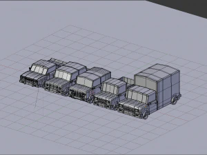 car pack cartoon 3D Model
