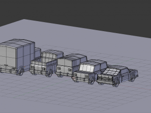 car pack cartoon 3D Model