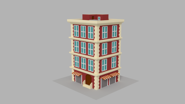 city building 3D 模型 .c4d .max .obj .3ds .fbx .stl .blend 