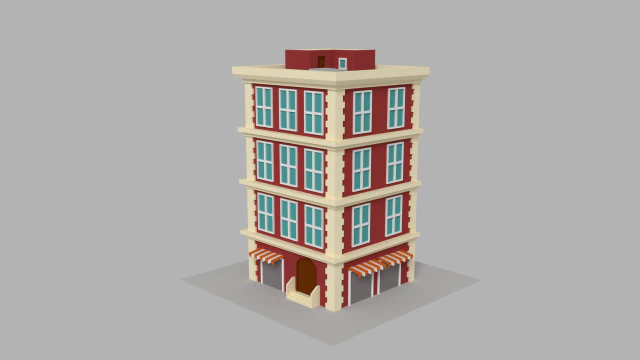 city building 3D Model .c4d .max .obj .3ds .fbx .stl .blend