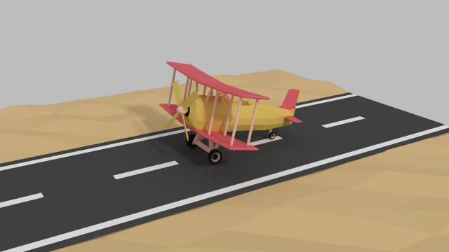 low poly plane 3D Model .c4d .max .obj .3ds .fbx .stl .blend