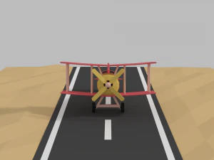 low poly plane 3D Model