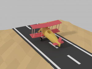 low poly plane 3D Model