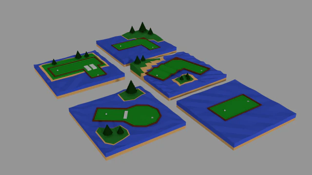 mini golf 3D Model .c4d .max .obj .3ds .fbx .stl .blend 