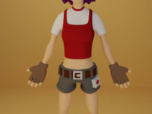 anime female 3D Model