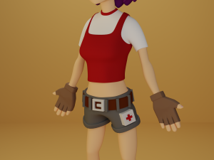 anime female 3D Model