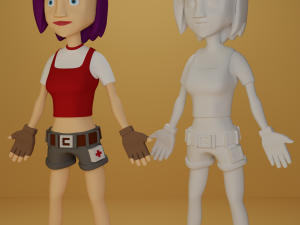 anime female 3D Model