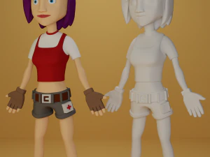 anime female 3D Model