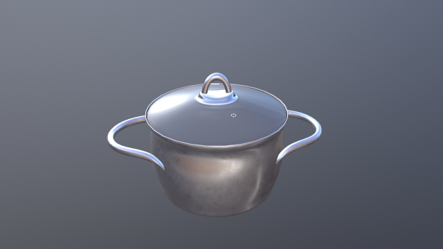 aluminum pan Model 3D .c4d .max .obj .3ds .fbx .stl .blend 