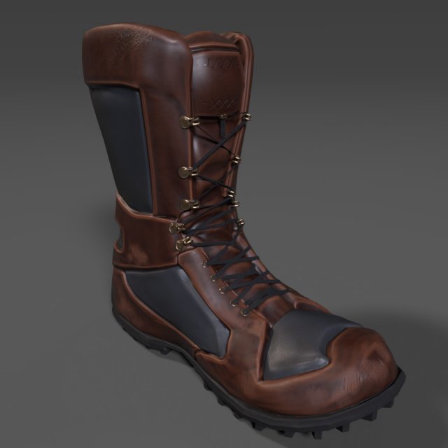hiking boot 3D 模型 .c4d .max .obj .3ds .fbx .stl .blend 