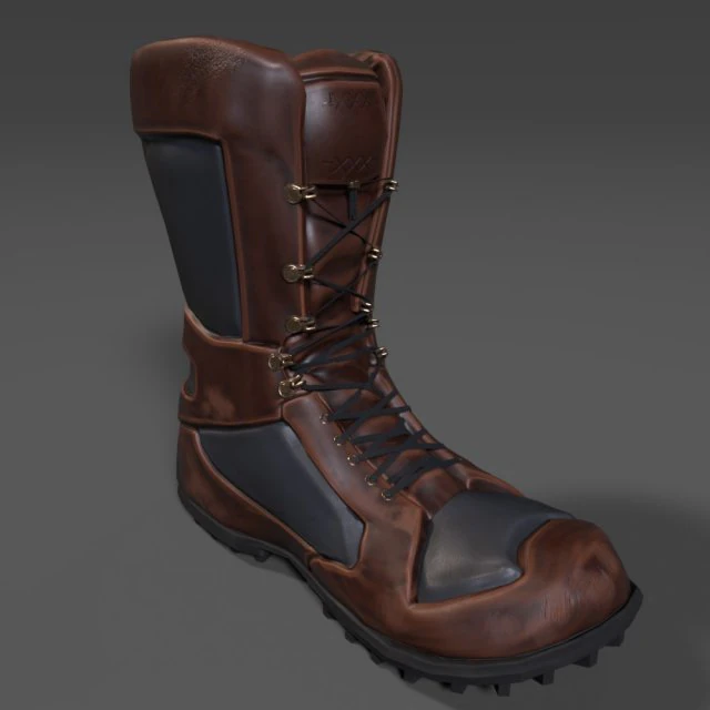 hiking boot 3D Model .c4d .max .obj .3ds .fbx .stl .blend 