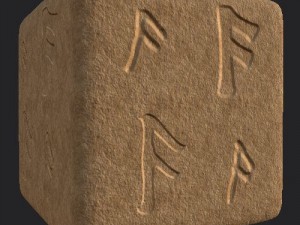 ancient norse rune height-alpha brushes-stamp set CG Texturen