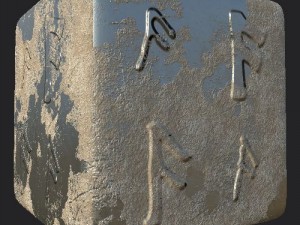 ancient norse rune height-alpha brushes-stamp set CG Texturen