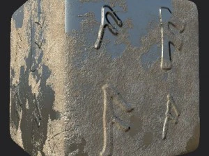 oude Noorse rune hoogte-alpha penselen-stempelset CG Texturen