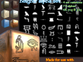 egyptian hieroglyphs heigh map alpha brushes decals texture set CG Textures