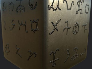 ancient magical scripts set height map alpha brushes decals texture CG Textures