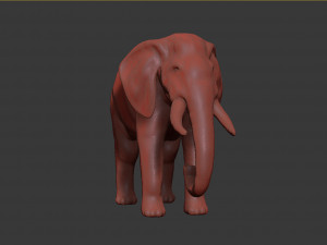 asian elephant 3D Print Model