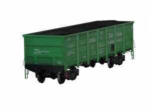 low poly model gondola car 12-783m Model 3D