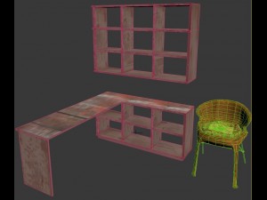 designer chair furniture work area 3D 모델